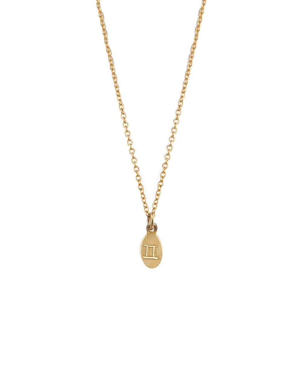 Zodiac Mini Oval Necklace