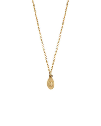 Zodiac Mini Oval Necklace