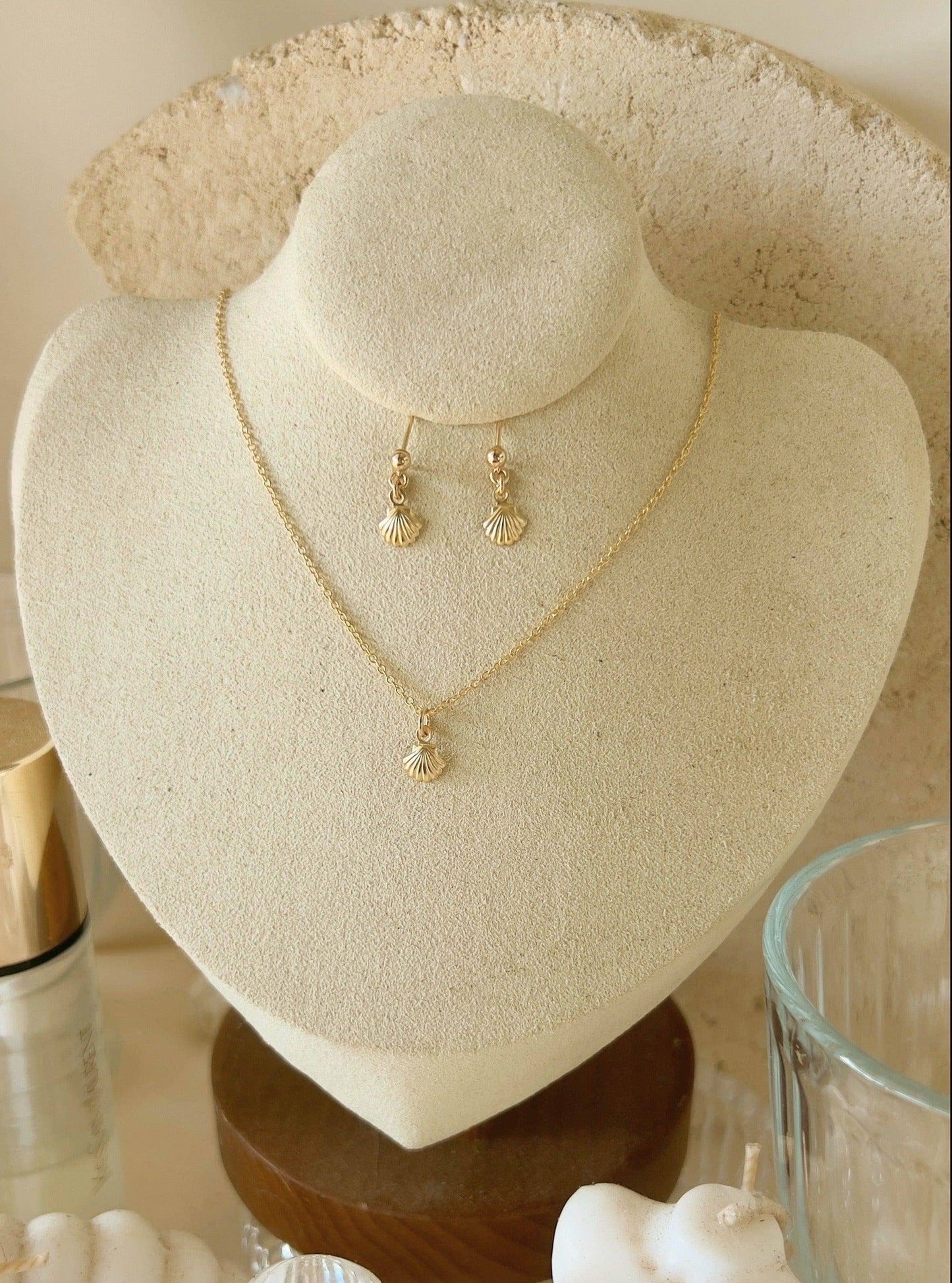 Ariel Mini Shell Ball Stud Earrings