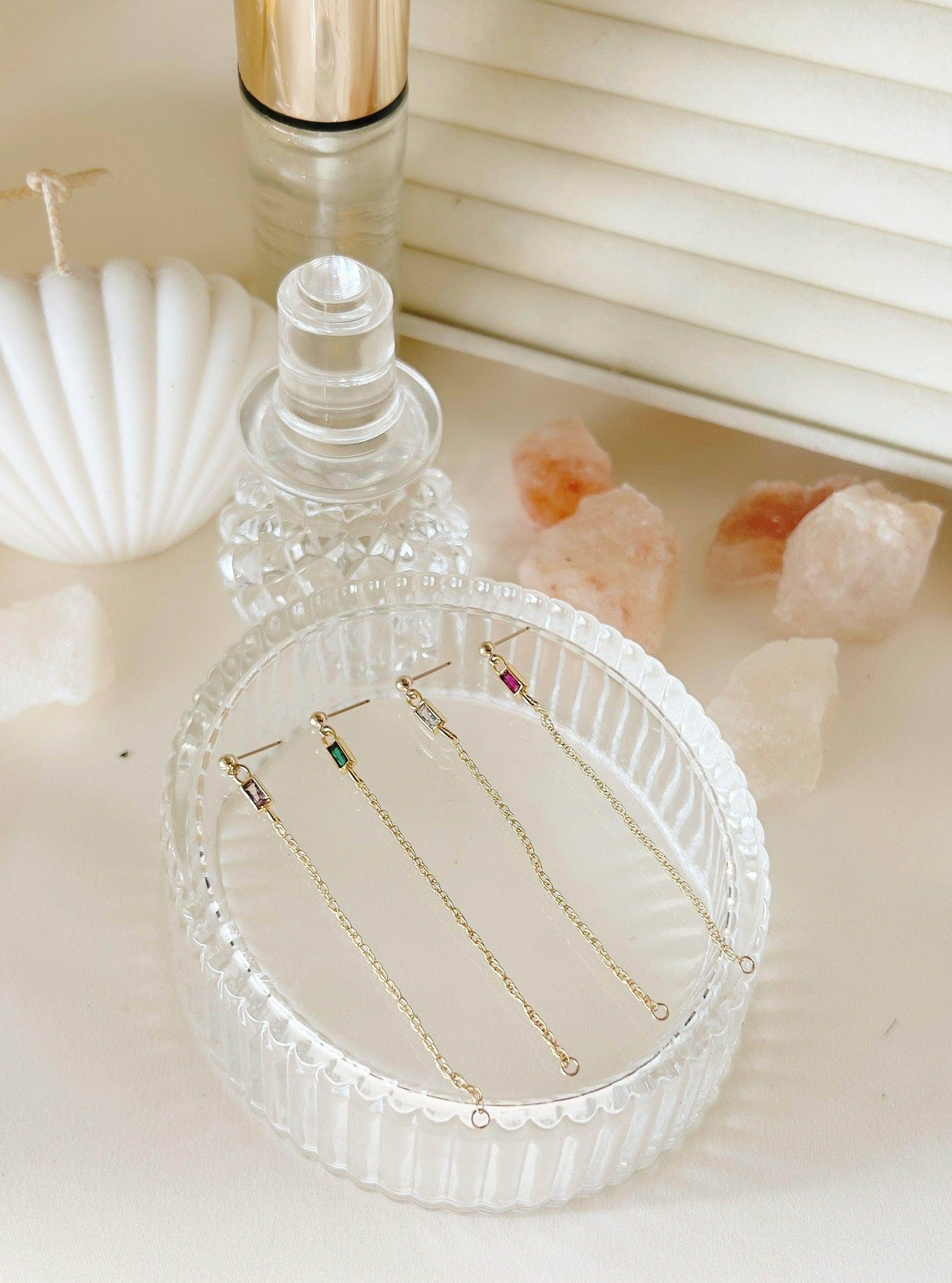 Vittoria Purple Chain Stud