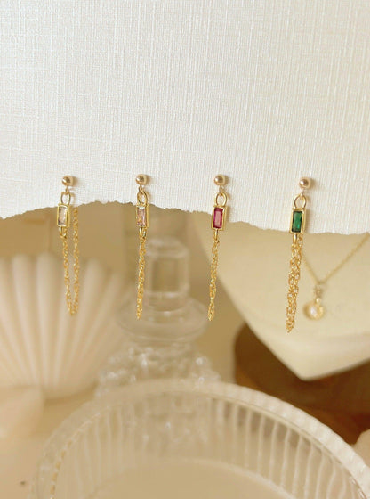 Vittoria Purple Chain Stud