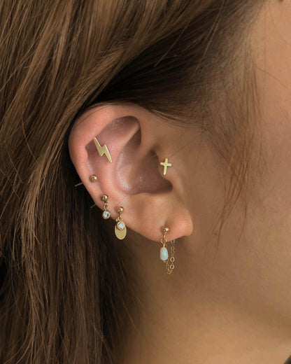 Lillian Pearl Chain Stud