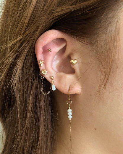 Lillian Pearl Chain Stud