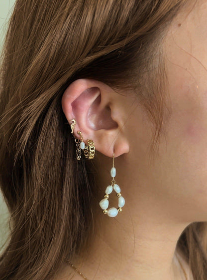 Ariel Seahorse Single Stud -  Left