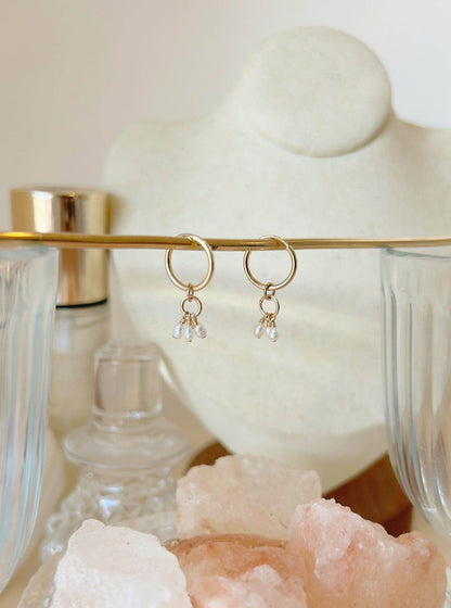 Martina Pearl Mini Hoop Earrings
