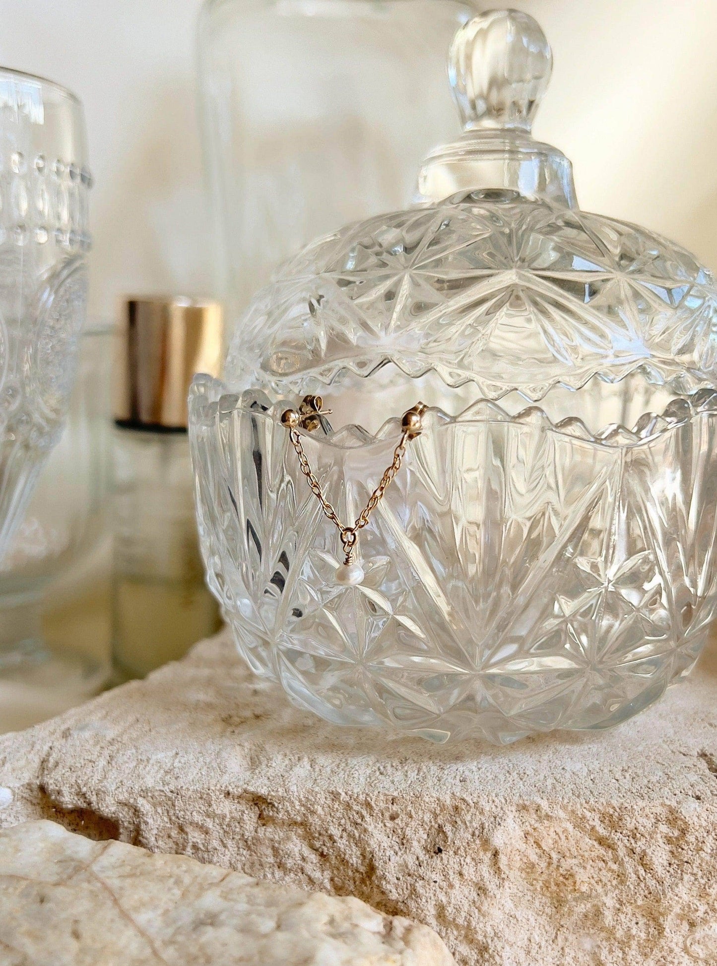 Aurora Double Pearl studs