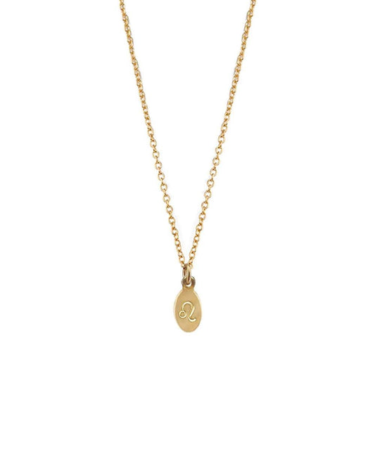 Zodiac Mini Oval Necklace
