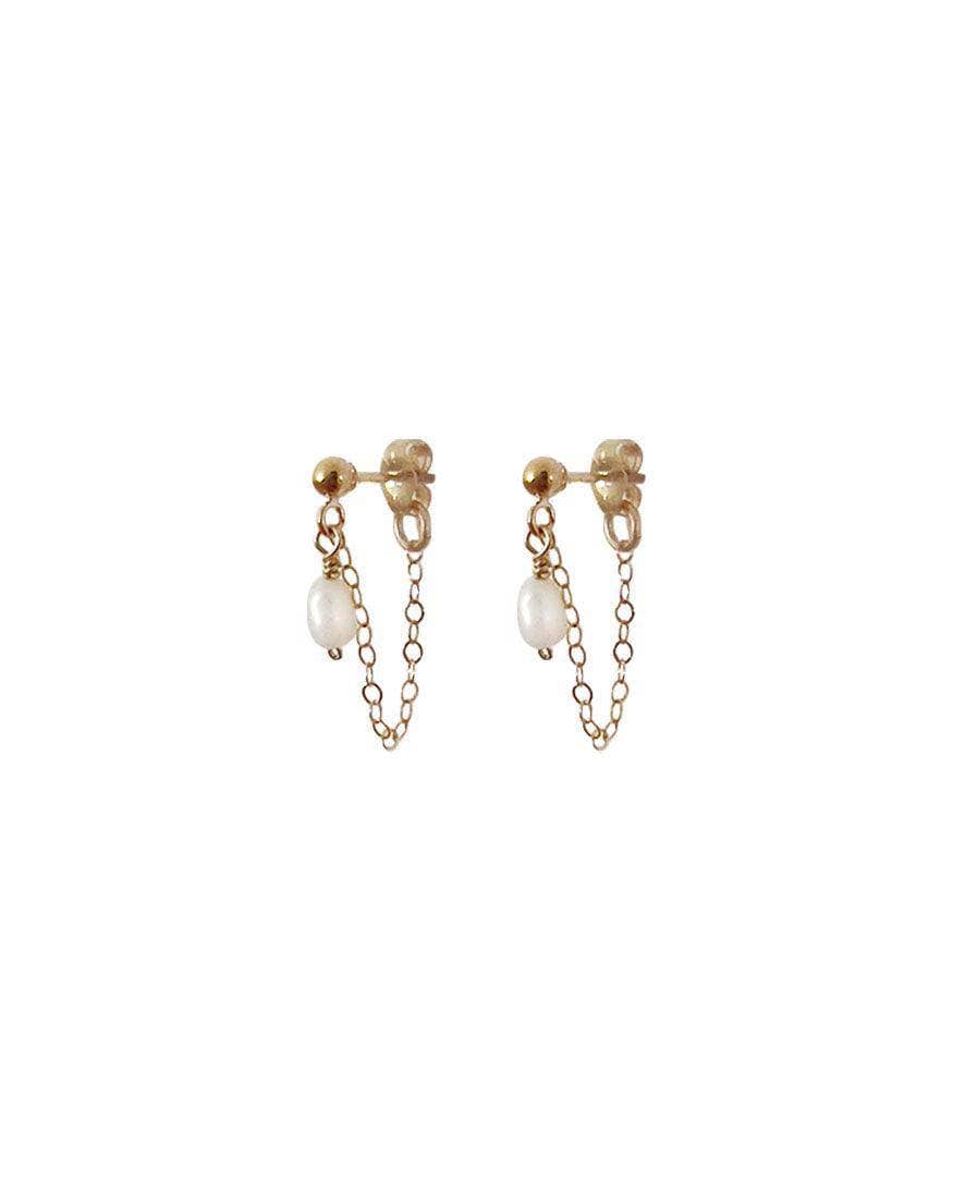 Lillian Pearl Chain Studs