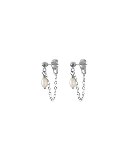 Lillian Pearl Chain Studs