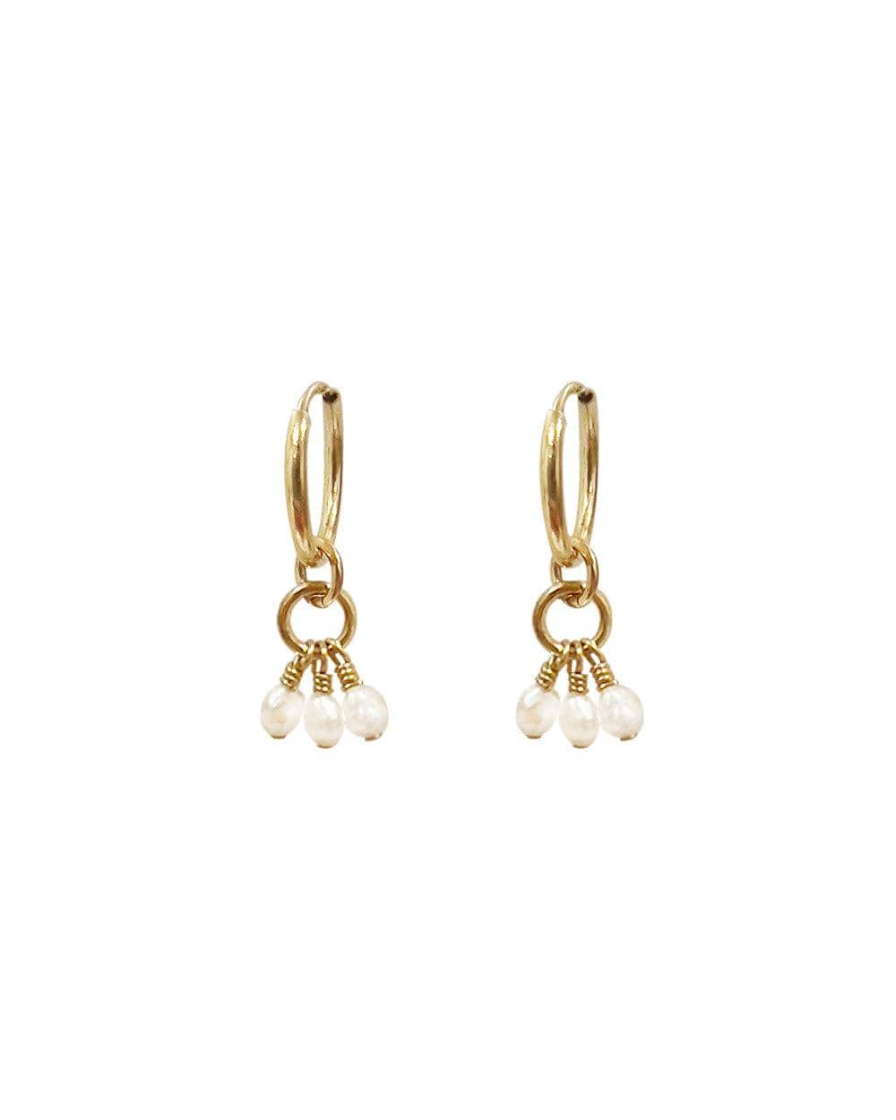 Martina Pearl Mini Hoop Earrings
