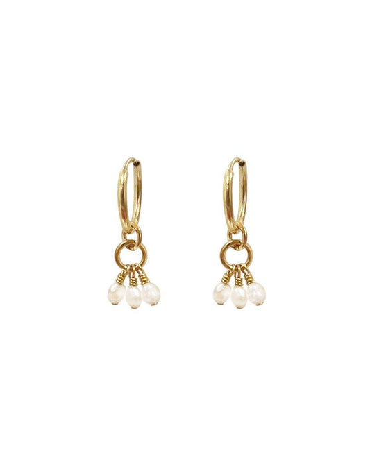Martina Pearl Mini Hoop Earrings