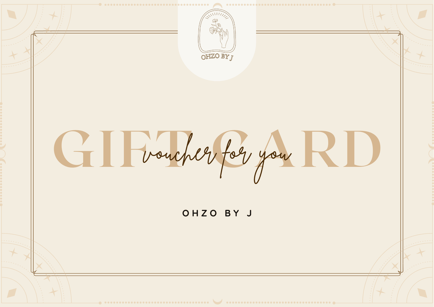 OHZO By J GIFT CARD