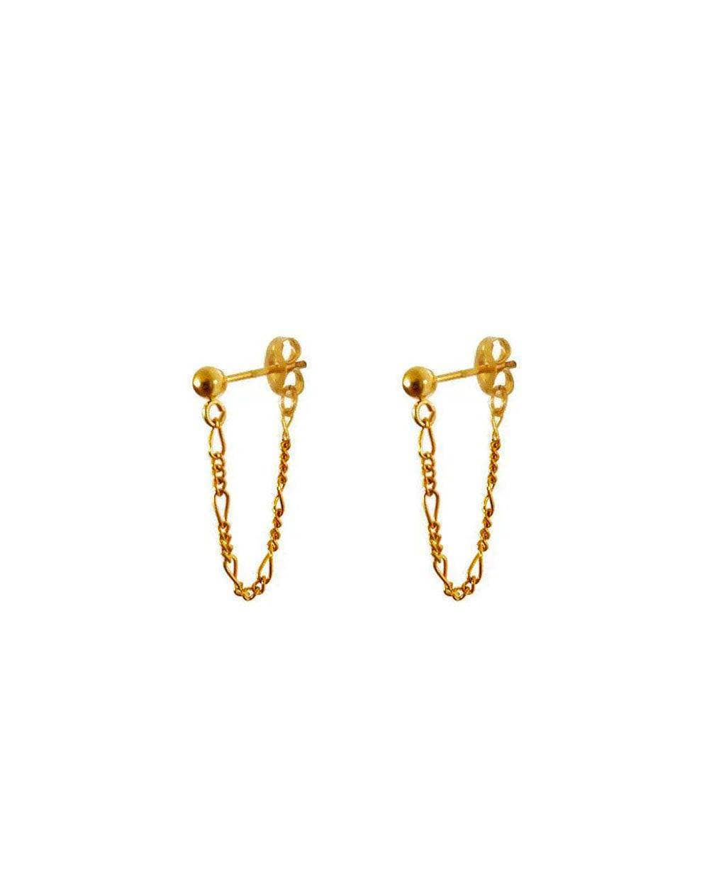 Nathalie Chained Ball Stud Earrings