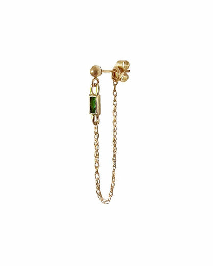 Vittoria Green Chain Stud