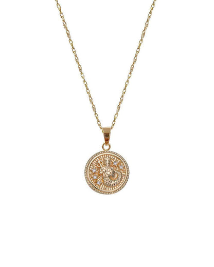 Aquarius Zodiac Necklace <br>  JAN 20 - FEB 18