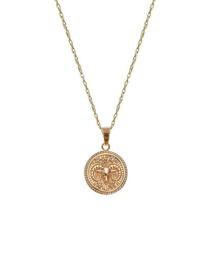 Aries Zodiac Necklace <br>  MAR 21 - APR 19