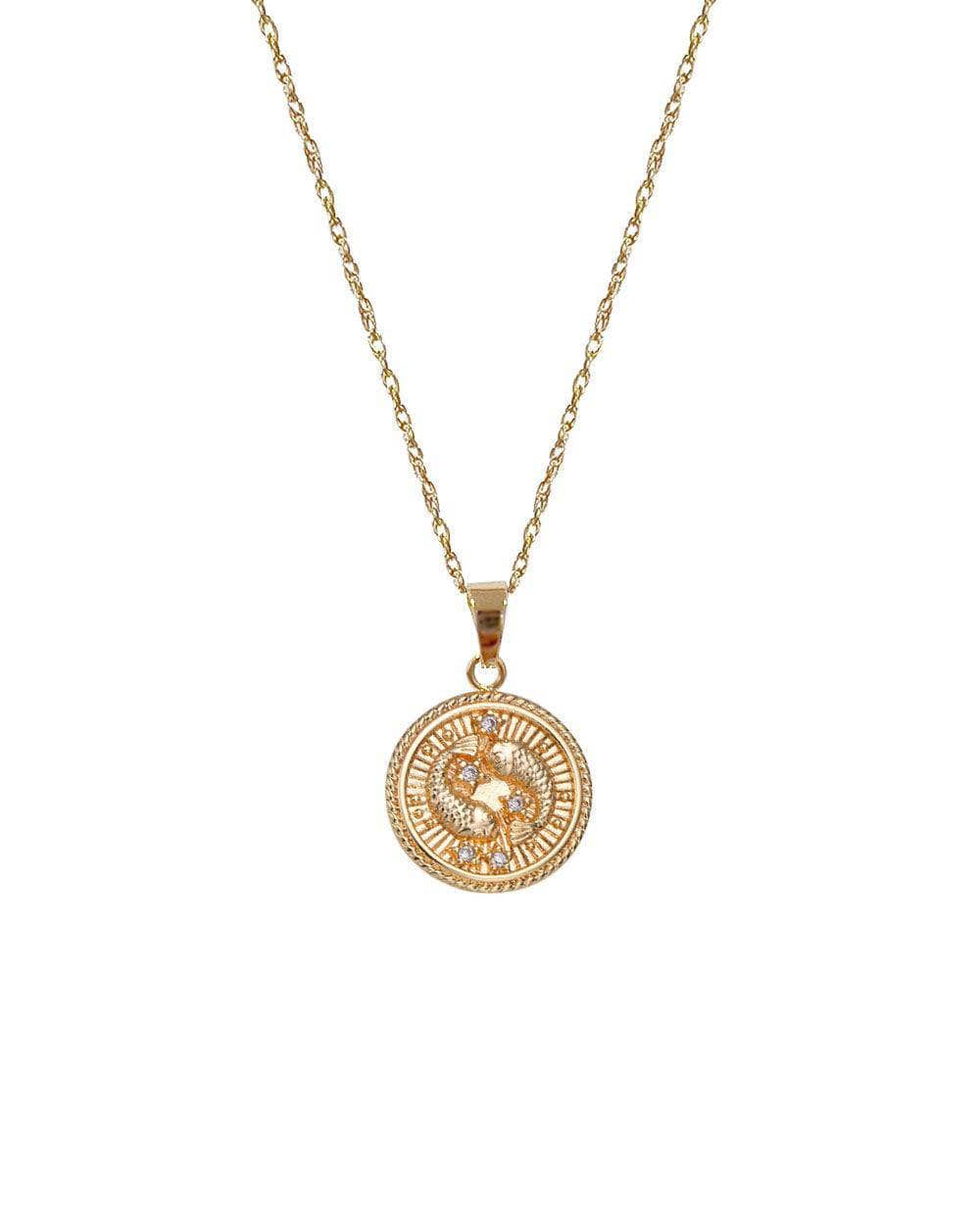Pisces Zodiac Necklace <br>  FEB 18 - MAR 20