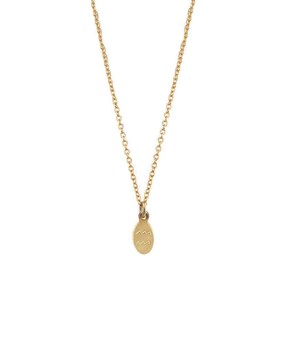 Zodiac Mini Oval Necklace