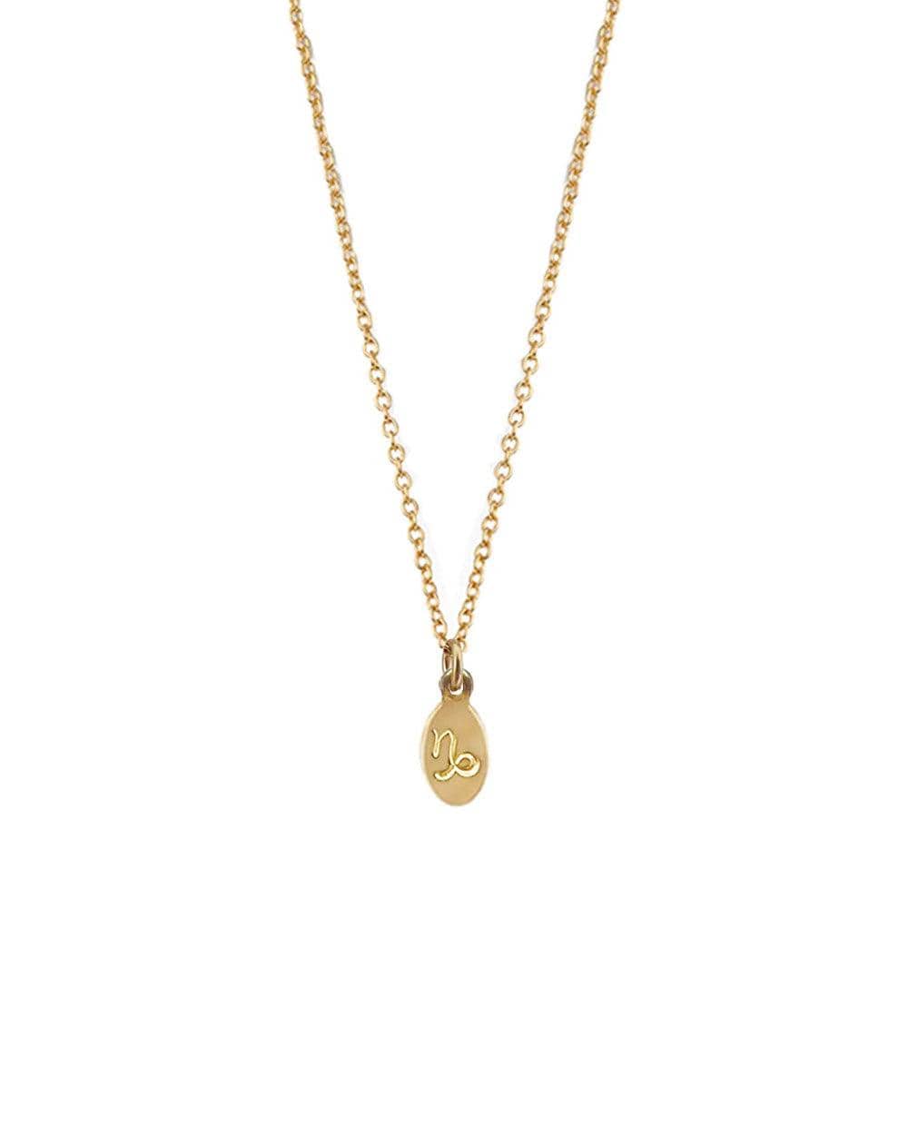 Zodiac Mini Oval Necklace