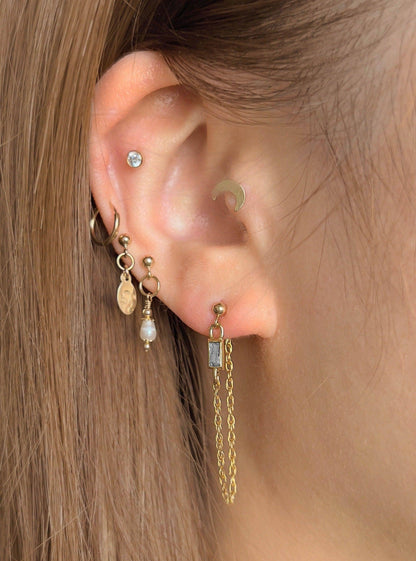 Vittoria Clear Chain Stud