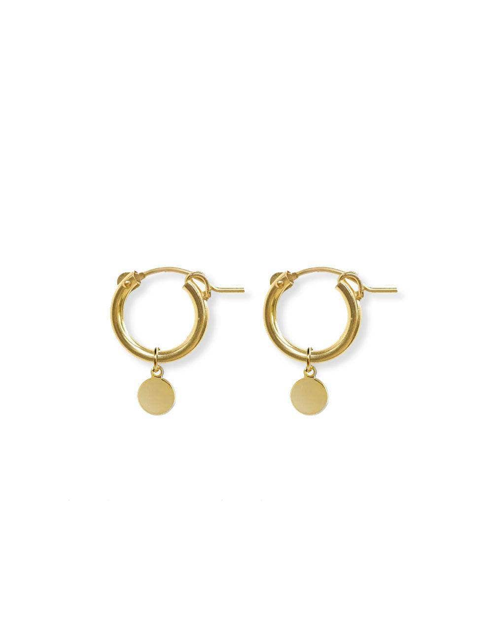 Julia Gold Coin Disc Hoops