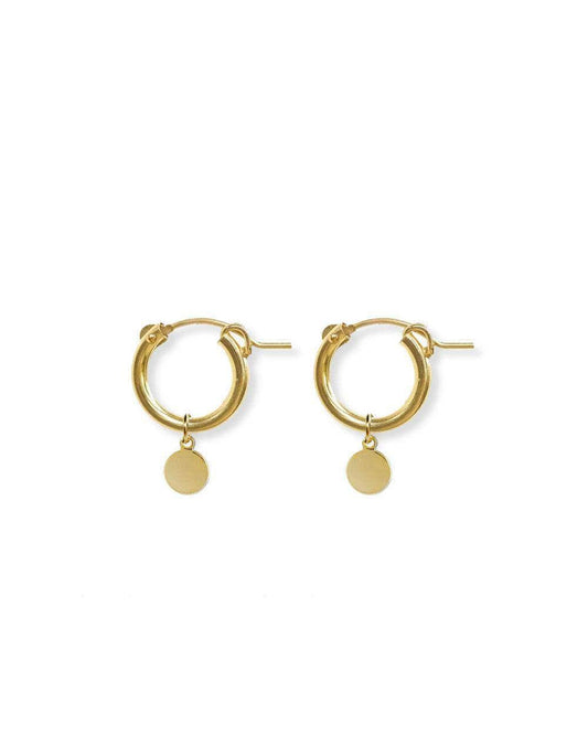 Julia Gold Coin Disc Hoops
