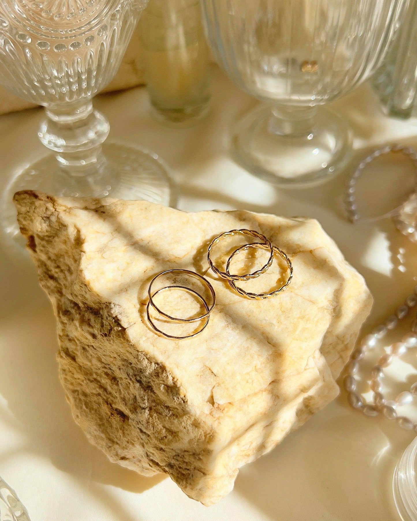 Donna Hammered Stacking Ring