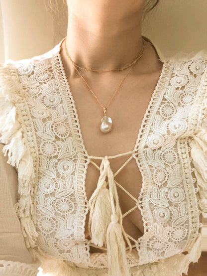 Hallie Baroque Pearl Necklaces