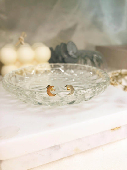 Luna Crescent Moon Studs