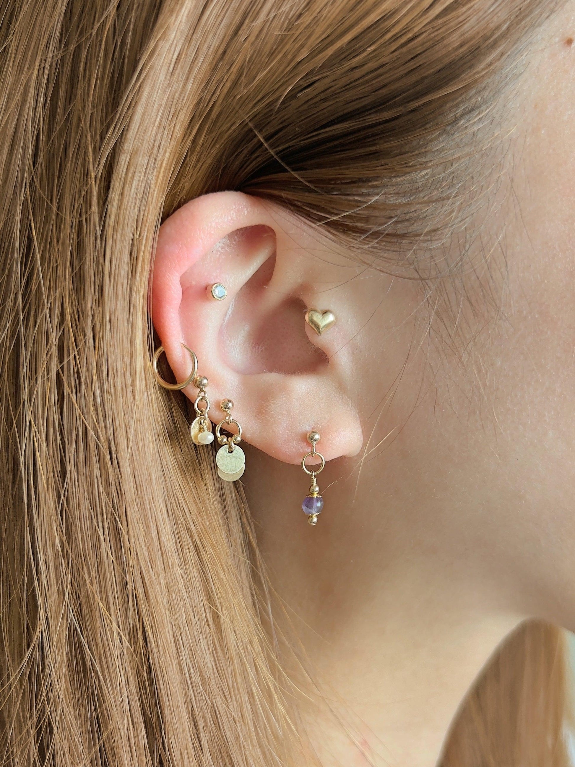 Aisha Amethyst Stud Earrings