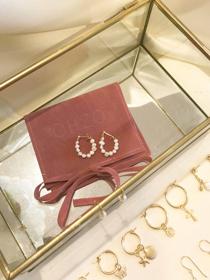 Rachel Pearl Stud Earrings