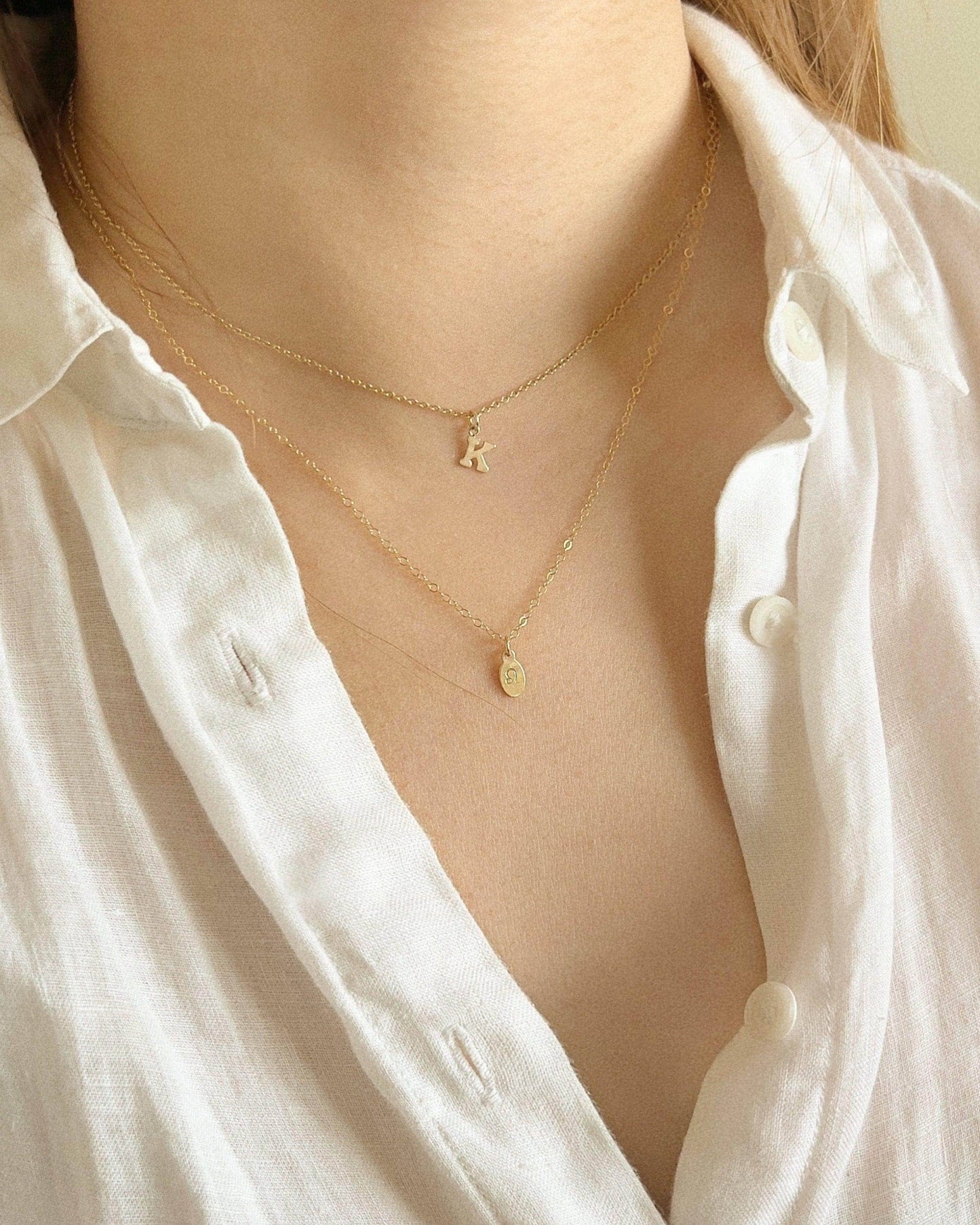 Zodiac Mini Oval Necklace