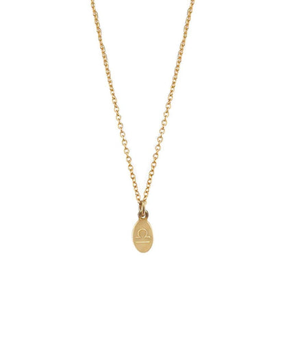 Zodiac Mini Oval Necklace