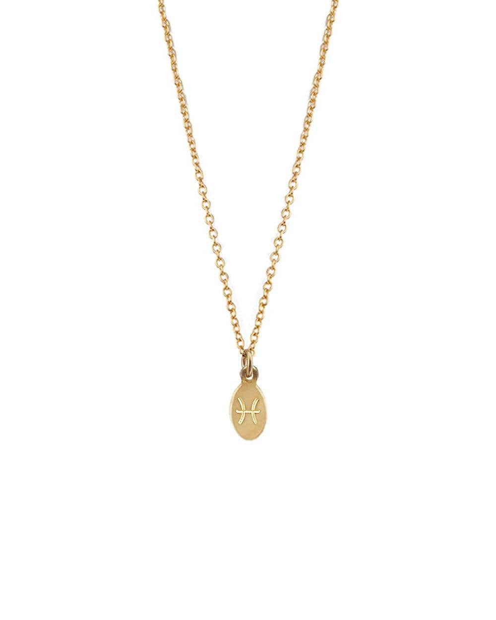 Zodiac Mini Oval Necklace