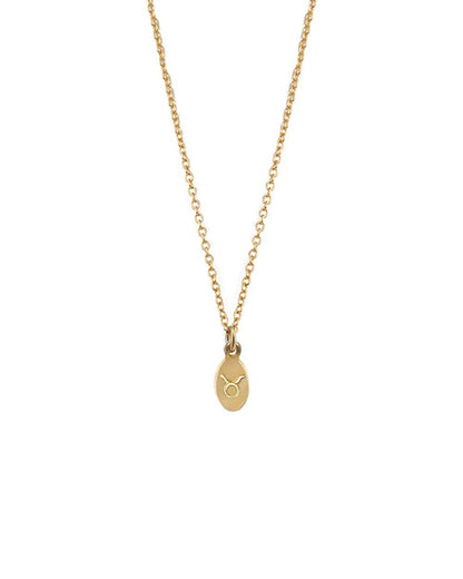 Zodiac Mini Oval Necklace